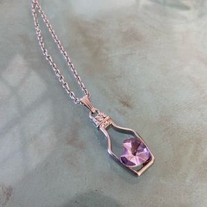 Heart necklace -silver